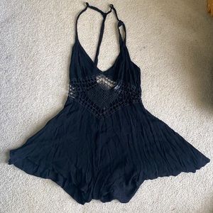 LF Romper Black Paper Heart